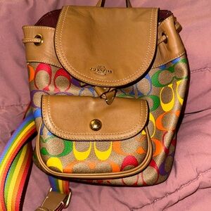 Coach colorful back pack